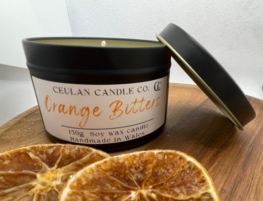 Orange bitters soy wax candle.