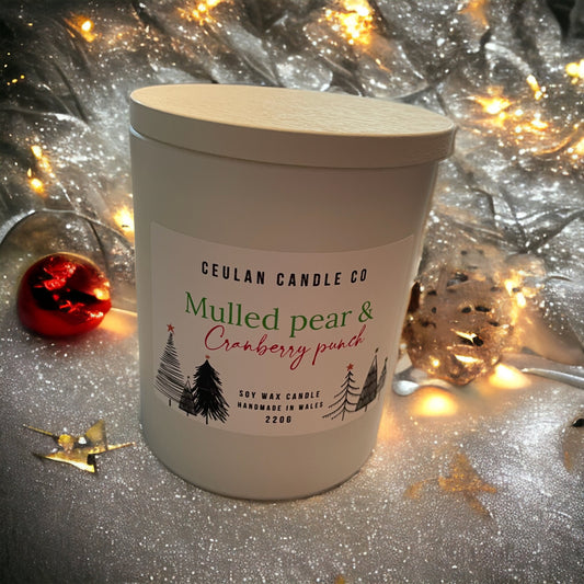 Mulled pear & Cranberry Punch soy wax candle