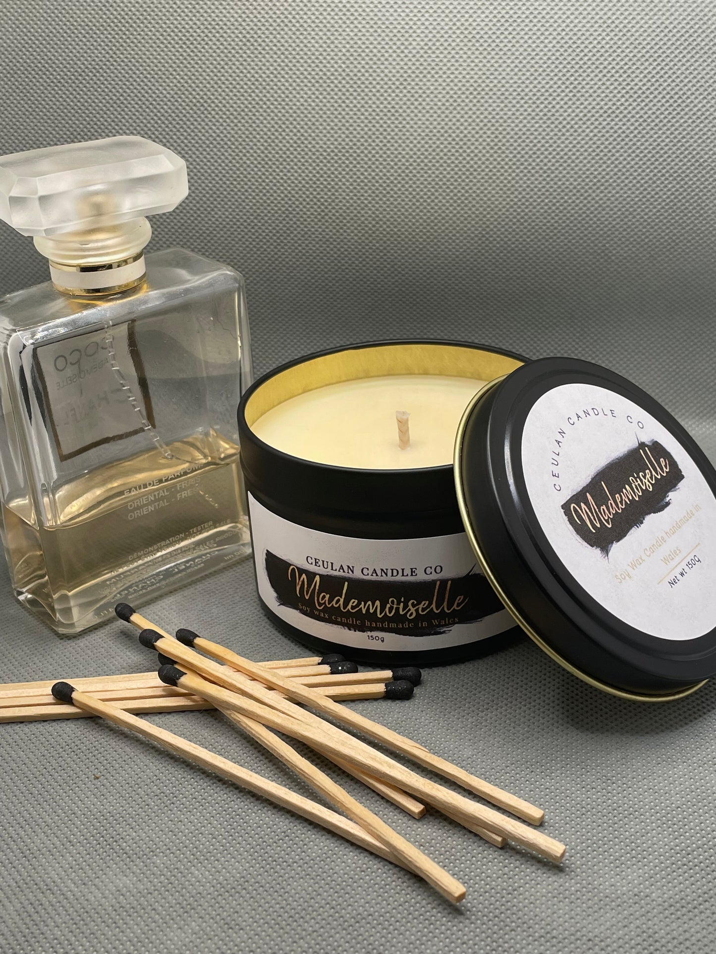 Mademoiselle soy wax candle tin