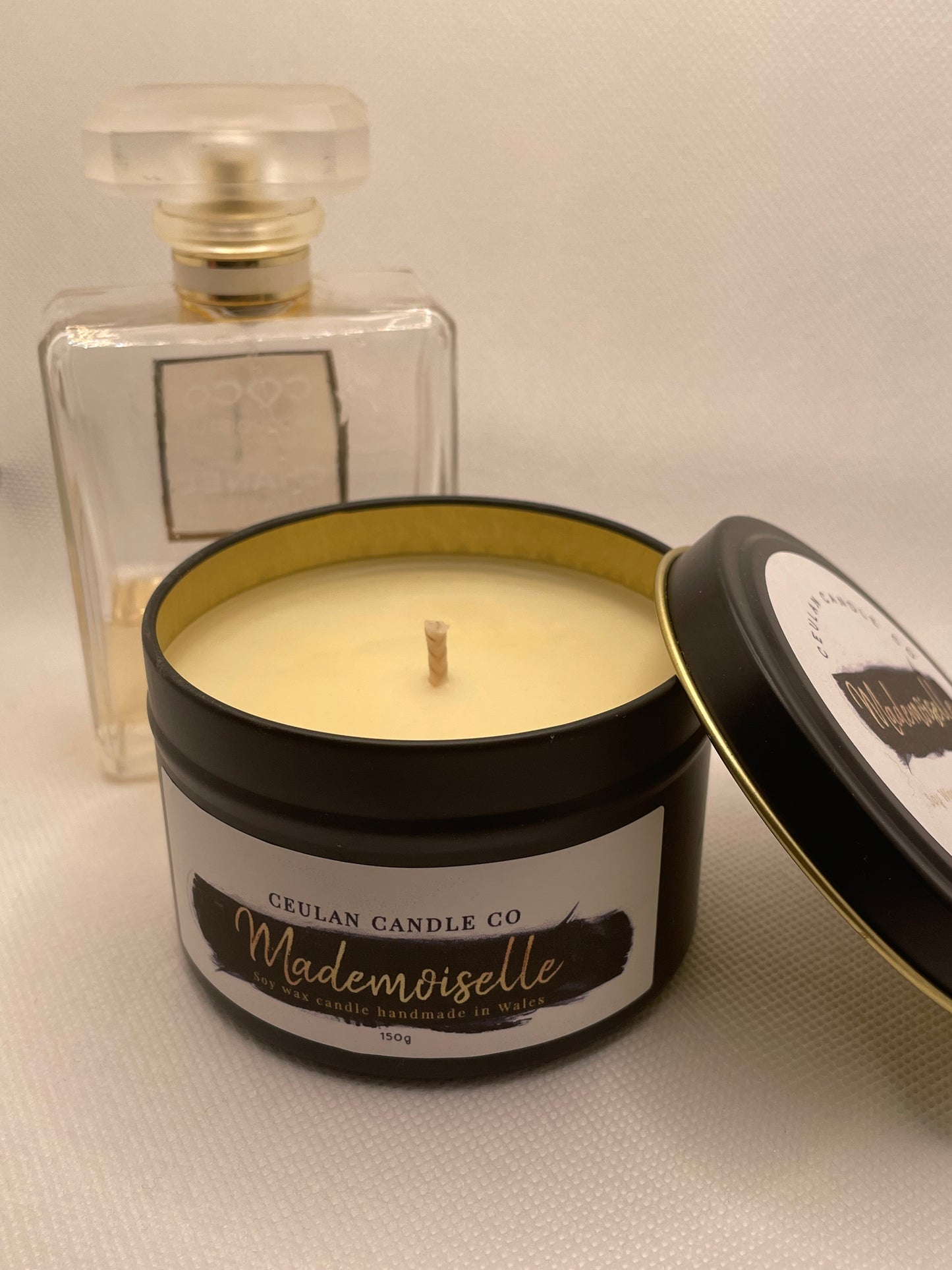 Mademoiselle soy wax candle tin